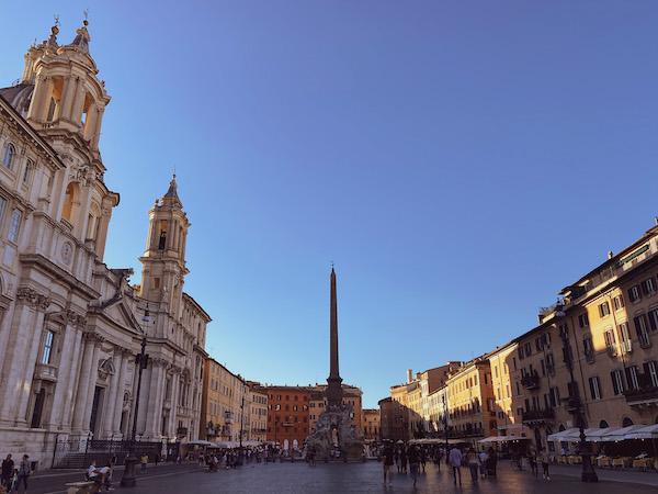 Piazza Navona Rome beautiful evening