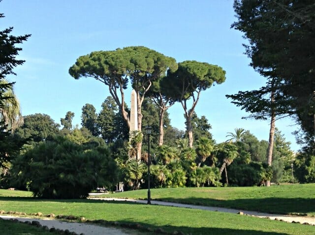 Villa Torlonia Rome with pine trees