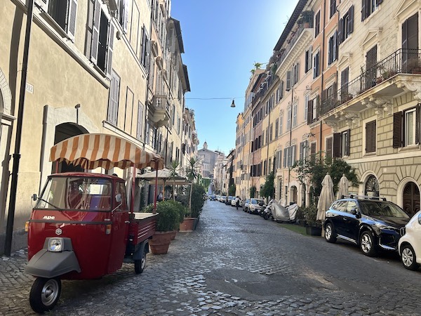 Pretty, cobbled street in Rome City Center 