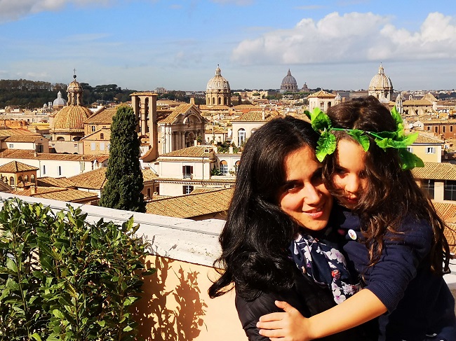 my daughter and I in Rome