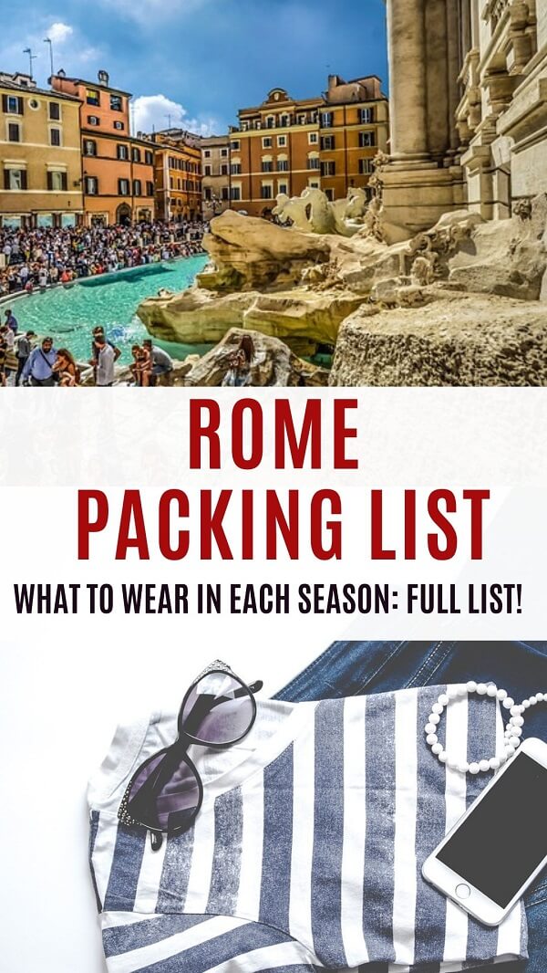 Complete Rome packing list for all seasons - Mama Loves Rome