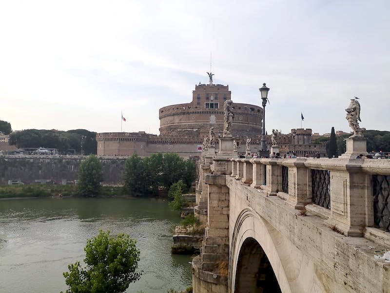 St Angelo Bridge and Castel Sant Angelo in Rome