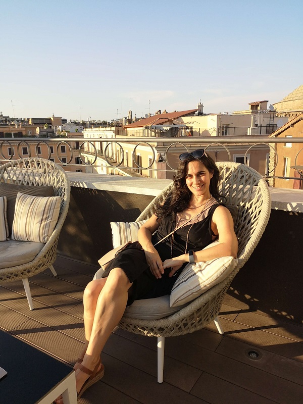 Me on a Rome rooftop terrace