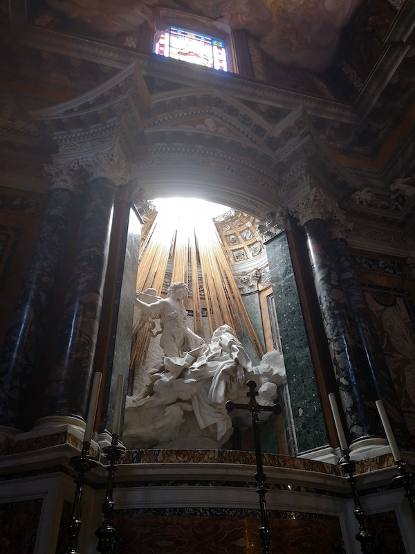 Ecstasis of St Therese By Bernini in Rome - one of the most famous statues in Rome