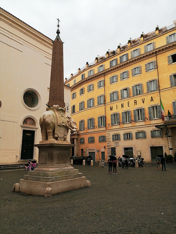 Statue of elephant by Bernini in Rome