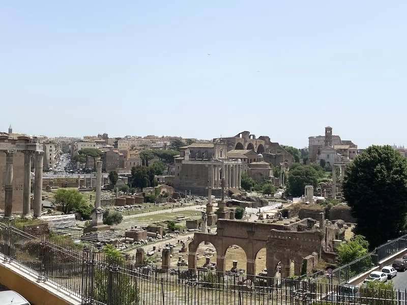 view over the Roman Forum from Campidoglio Hill 