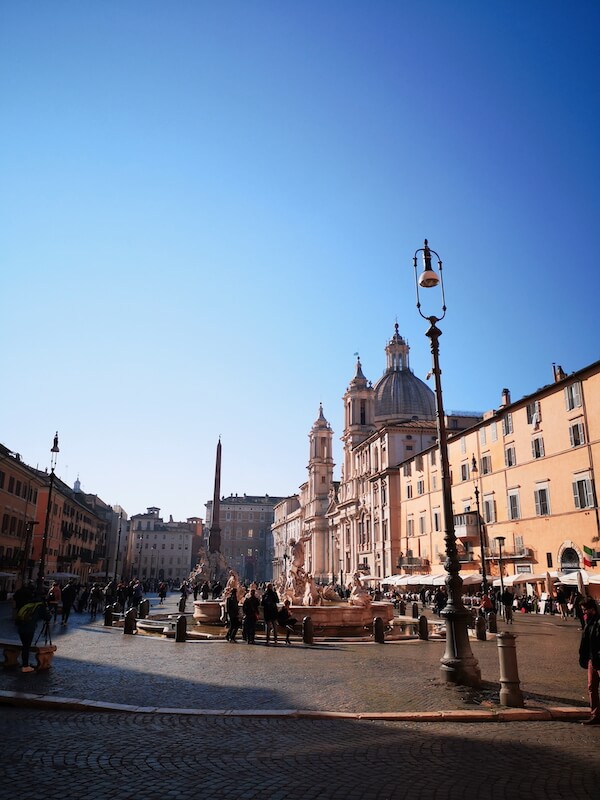 Piazza Navona and its cobbled pavement