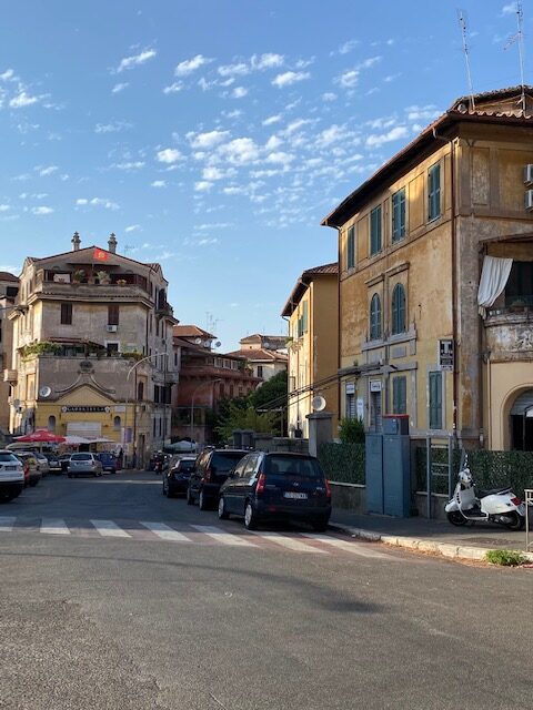 piazza in Garbatella district Rome