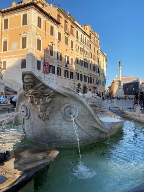 Barcaccia Fountain at the Spanish Steps, Piazza di Spagna, Rome, Italy