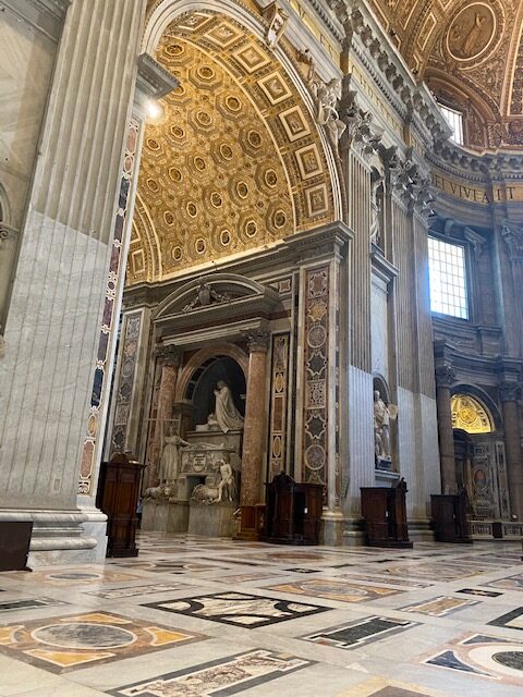 inside of St peter basilica, detail