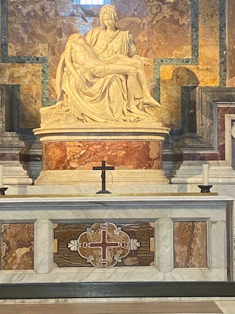 Michelangelo's pieta in St Peter basilica Vatican