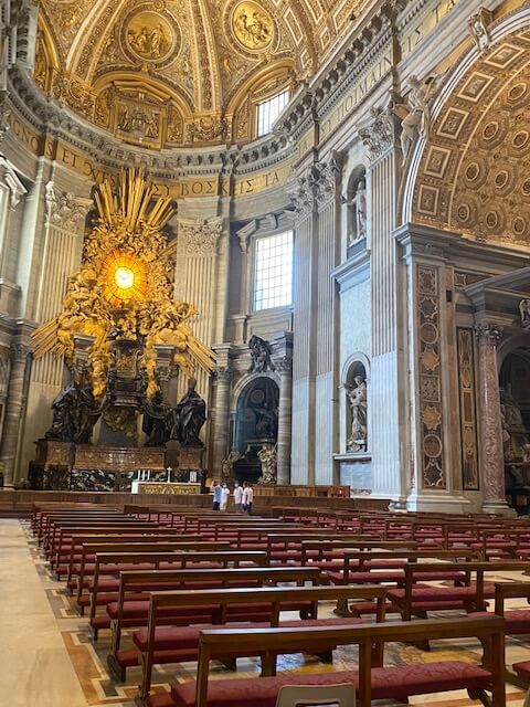 Apse of St Peter basilica at the Vatican