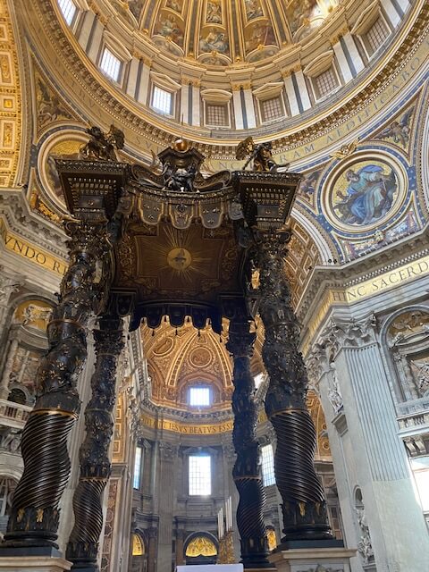 St Peter's basilica Altar baldachin by Bernini