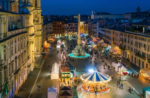 Christmas market in Rome Piazza Navona