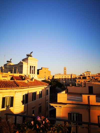 view from terrace of the Otivm hotel rome