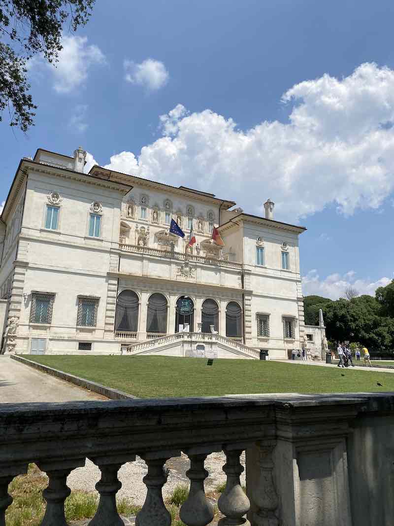 Main entrance to the Borghese Gallery Rome