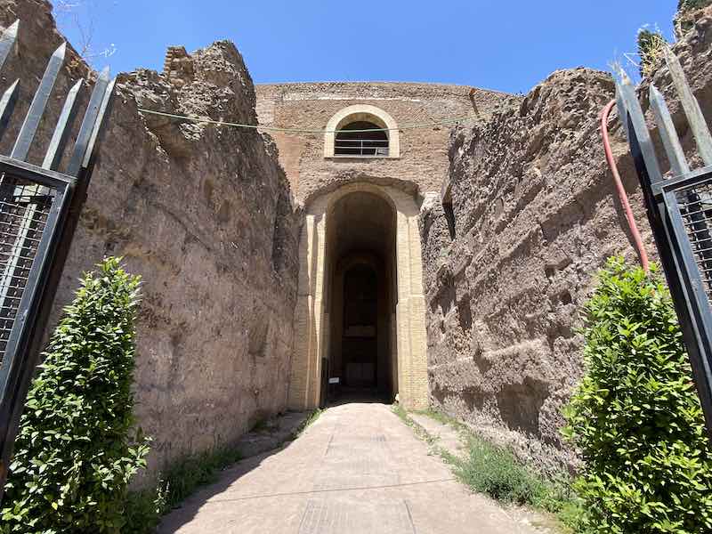 Monumental entrance to Mausoleum of Augustus in Rome