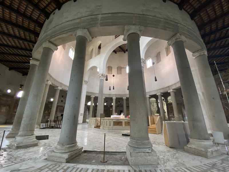 Inside view of Santo Stefano Rotondo Church, Rome