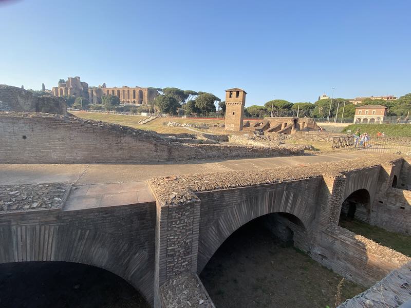 What remains of the tabernae, the ancient shops in Circus Maximus Rome