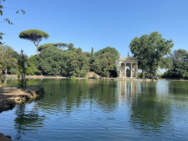 Pond in Borghese Gardens Rome