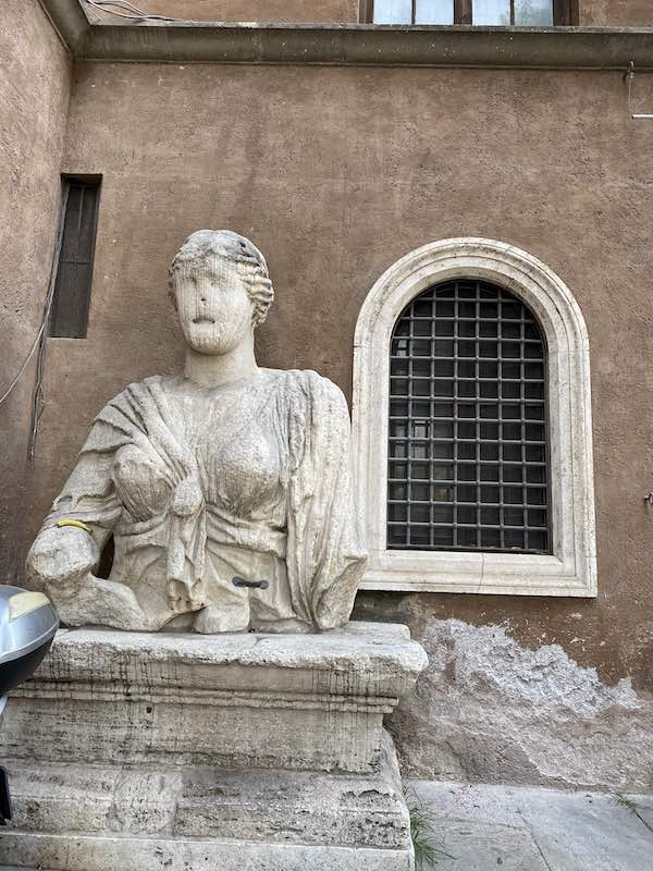 large statue of Roman Goddess Isis in Rome