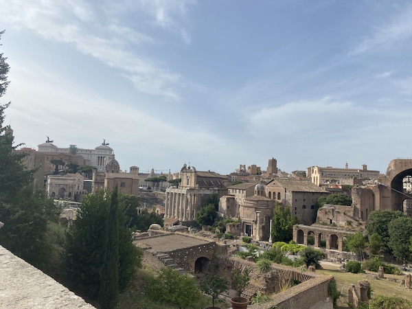 View from Palatine Hill in Rome over the Roman Forum