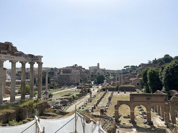 View of the Roman forum from capitoline hill