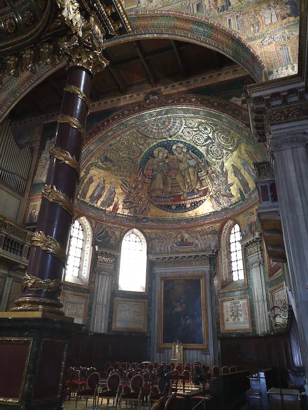 Apse mosaics in Basilica Santa Maria Maggiore, Rome, Italy 