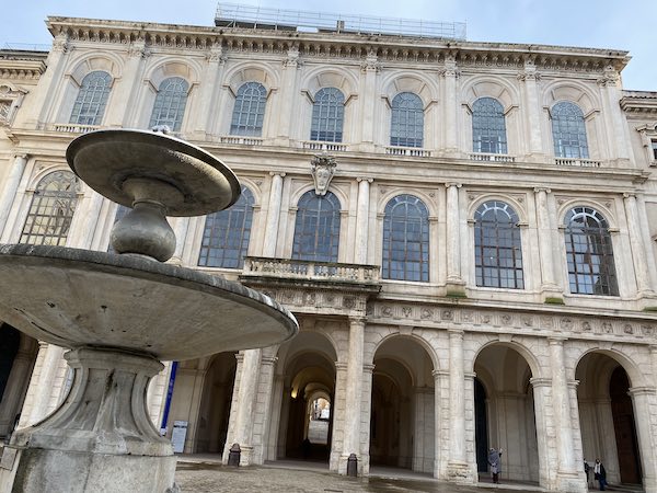 Facade of Palazzo Barberini Palace in Rome