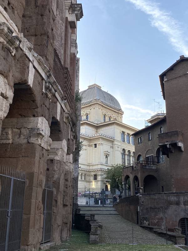 Rome's Synagogue and Marcellus Theater in the foreground