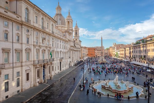 View of Piazza Navona Rome from Palazzo Braschi