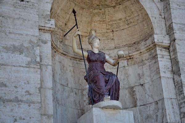 Statue of Minerva in Rome Capitoline Hill