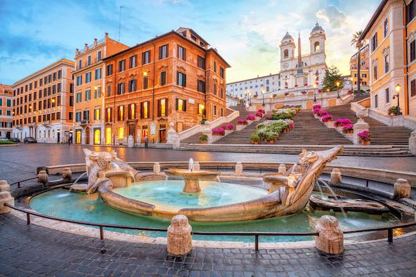 Piazza di Spagna Rome with Spanish steps one of the top ten attractions in Rome 