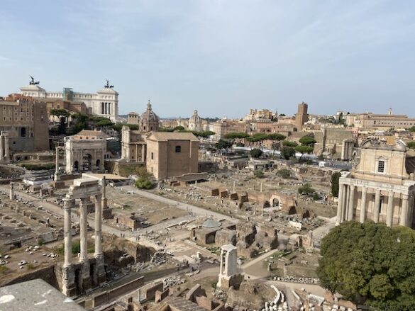 Aerial view of the Roman forum
