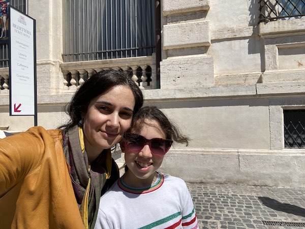 My daughter and I in Rome in spring. 