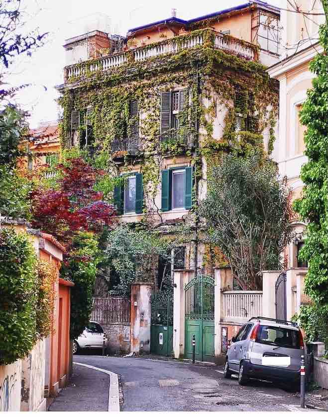 leafy residential street in Rome