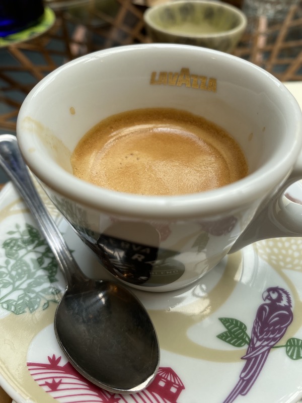 small cup of espresso in Rome